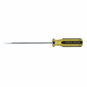 STANLEY 66-186-A General Purpose Cabinet Slotted Screwdriver, 3/16 Inch Tip Size, 9 3/4 Inch Overall Length | CU4JWH 53JT15