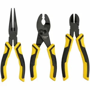 STANLEY 84-056 Plier Set, 3 Pliers, Deluxe Cushion Grip, Manual, 2 - 5 Pliers Range | CU4JUH 10D211