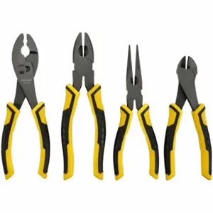 STANLEY 84-058 Plier Set, 4 Pliers, Deluxe Cushion Grip, Manual, 2 To 5 Pliers Range | CU4JUJ 10D212