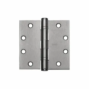 STANLEY FBB191NRP 4 5X4 5 32D STS Butt Hinge, 4 Holes per Leaf, 1 3/4 Inch Door Leaf Width, 180 Deg Range of Motion, Square | CU4HHP 487F91