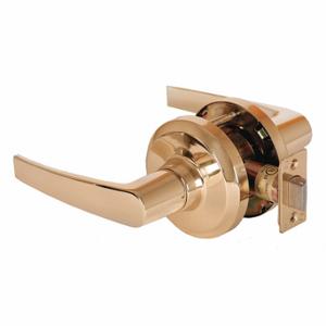 STANLEY QCL130A605S4478S Lever Lockset, Grade 1, Qcl130 Slate, Bright Brass, Lock Is Keyless | CU4HWA 45DE58