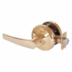 STANLEY QCL135A605S4118F Lever Lockset, Grade 1, Qcl135 Slate, Bright Brass, Lock Is Keyless | CU4JEG 45DE71