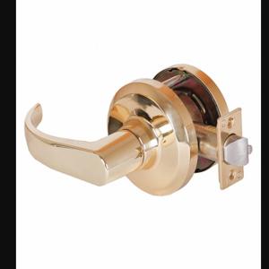 STANLEY QCL135M605S4118F Lever Lockset, Grade 1, Qcl135 Su mmit, Bright Brass, Lock Is Keyless | CU4HWQ 45DE81