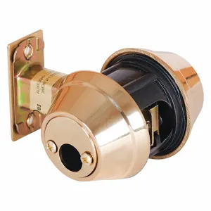 STANLEY QDB182605S4DBSSCKD Deadbolt, 1, Bright Brass | CU4HMF 45DF66