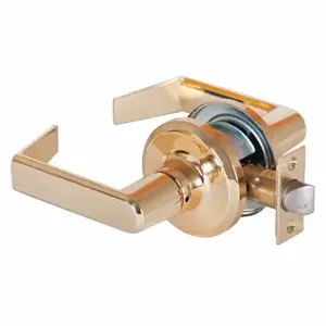 STANLEY QTL230E605SA118F Lever Lockset, Grade 2, Qtl230 Sierra, Bright Brass, Lockset Is Keyless | CU4JCA 45DH76