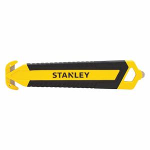 STANLEY STHT10360 Safety Cutter, 6 1/8 Inch Length, Ergonomic Handle, Steel, Black/Yellow | CU4JVR 458J66