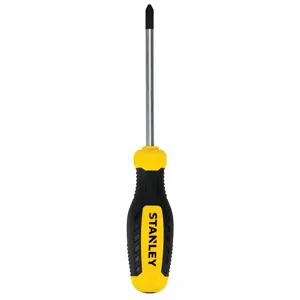 STANLEY STHT60786 Screwdriver, #2 Tip Size, 8 Inch Length, 4 Inch Shank Length, Molded Grip | CU4JTP 783HU2