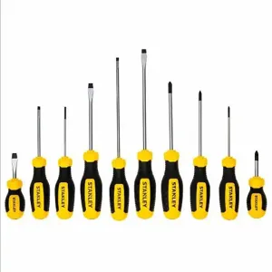 STANLEY STHT60799 Screwdriver Set, Phillips/Slotted Tip, Pack Of 10 | CN2TDX 62-502 / 1EZ78