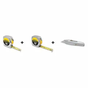 STANLEY STHT82397A Tape Measure, 16 ft Blade Length, 3/4 Inch Blade Width, in/ft, Closed, Chromed ABS Plastic | CU4JZH 323D50