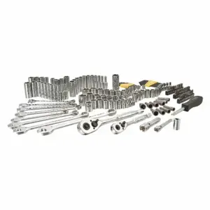 STANLEY STMT71653 Mechanics Tool Set, 145 Pcs, 145 Total Pcs, SAE, 1/4 in/3/8 Inch Socket Drive Size | CU4JXM 41VE16