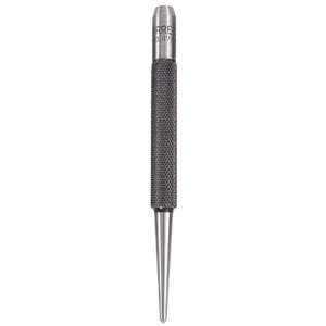 STARRETT 117B Center Punch, 3/32 Inch Tip Size, Round, 5/16 Inch Shank Dia, 4 Inch Overall Length | CU4MVJ 26Y851