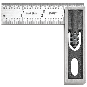 STARRETT 13A Double Square, 3-1/2 X 9/16 Inch, 4r Graduations, Cast Iron - 2 Pc | AE9XAJ 6NAX7 / 50109