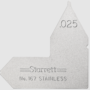 STARRETT 167-025 Radius Gage, 0.25, 1 Leaves | CU6NFU 30A748