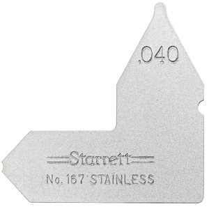 STARRETT 167-040 Radius Gage, 0.40, 1 Leaves | CU6NFV 30A750