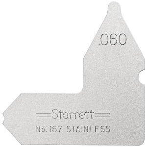 STARRETT 167-060 Radius Gage, 0.60, 1 Leaves | CU6KGN 30A752