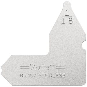 STARRETT 167-1/16 Radius Gage, 1 Leaves | CU6LEF 30A690