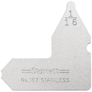 STARRETT 167-1/16 Radius Gage, 1 Leaves | CU6LEF 30A690