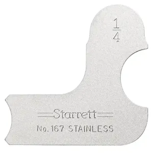 STARRETT 167-1/4 Radius Gage, 1 Leaves | CU6LEJ 30A693