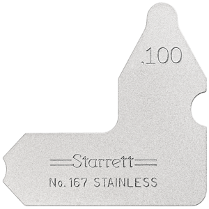 STARRETT 167-100 Radius Gage 100, 1 Leaves | CU6KGJ 30A756