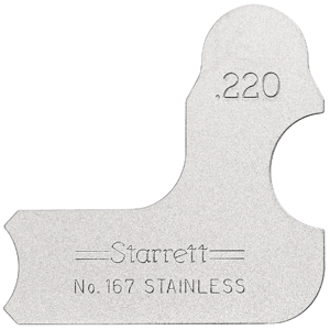 STARRETT 167-220 Radius Gage, 2.20, 1 Leaves | CU6NFR 30A762