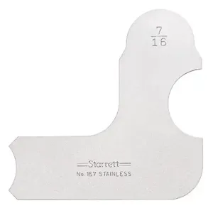 STARRETT 167-7/16 Radius Gage, 1 Leaves | CU6KGQ 30A711