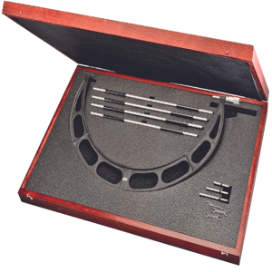 STARRETT 224.1MJRLZ Mechanical Interchangeable-Anvil Outside Micrometer, Mechanical, 500 to 600 mm Range | CU4NUU 53VD35