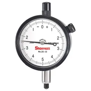 STARRETT 25-111J Indicator Dialch to 0.025 Inch Range, Balanced Reading, 0-5-0 Dial Reading, AGD 2 | CU4NPD 26Z418