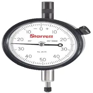 STARRETT 25-141J Dial Indicator, 0.250 Inch Range, 0-50-0 Dial Reading | AD6XEN 4CEP9 / 53240