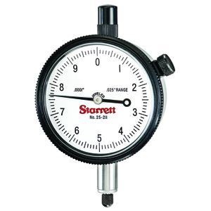 STARRETT 25-211J Dial Indicator, Continuous Dial, 0.025 Inch Range, 0-10 Dial Reading | AC4GYR 2ZUH6 / 53255