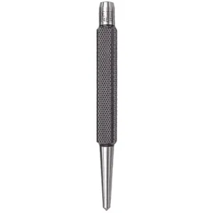 STARRETT 264E Center Punch, 5/32 Inch Tip Size, 4 1/4 Inch Overall Length, 1 1/2 Inch Taper Length | CU4MVL 26Y859