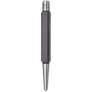 STARRETT 264F Center Punch, 3/16 Inch Tip Size, 4 1/2 Inch Overall Length, 1 5/8 Inch Taper Length | CU4MVH 26Y860