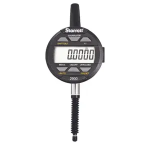 STARRETT 2900-5-1 Digital Indicator, 0 Inch To 1 Inch Range, Ip67, ±0.001 Inch Accuracy, Cable Data Output | CU4NAZ 53VD90