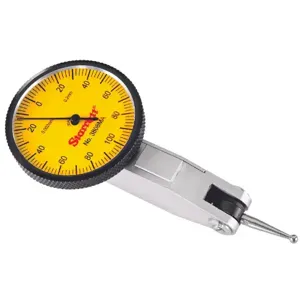 STARRETT 3808MA Horizontal Dial Test Indicator, Horizontal, 0 mm to 0.2 mm Range, 0-100-0 Dial Reading | CU4MZA 53VD53