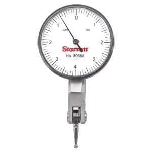 STARRETT 3908A Horizontal Dial Test Indicator, Horizontal, 0 Inch to 0.008 Inch Range, 0-4-0 Dial Reading | CU4MYV 53VD59