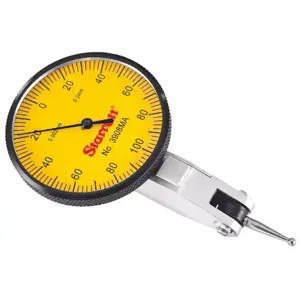 STARRETT 3908MA Horizontal Dial Test Indicator, Horizontal, 0 mm to 0.2 mm Range, 0-100-0 Dial Reading | CU4MZB 53VD60