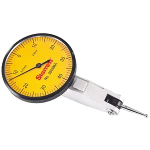 STARRETT 3909MA Horizontal Dial Test Indicator, Horizontal, 0 mm to 0.8 mm Range, 0-40-0 Dial Reading | CU4MZF 53VD62