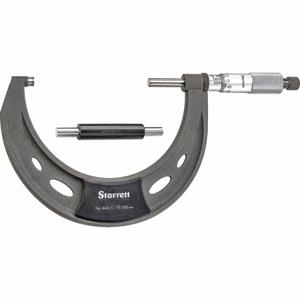 STARRETT 444.1MXRL-100 Mechanical Outside Micrometer, Metric, 75 mm to 100 mm Range, +/-0.002 mm Accuracy | CU4NVV 53VC82