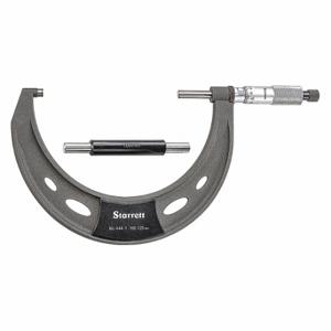 STARRETT 444.1MXRL-125 Mechanical Outside Micrometer, Metric, 100 mm to 125 mm Range, +/-0.002 mm Accuracy | CU4NVQ 53VC83