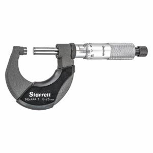 STARRETT 444.1MXRL-25 Mechanisches Außenmikrometer, metrisch, mm bis 25 mm Bereich, +/-0.002 mm Genauigkeit, flach | CU4NVP 53VC85