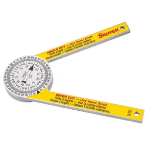 STARRETT 505P-7 Miter Saw Protractor, Plastic, 7 Inch Blade Length | AE6NAV 5UAT6 / 12255