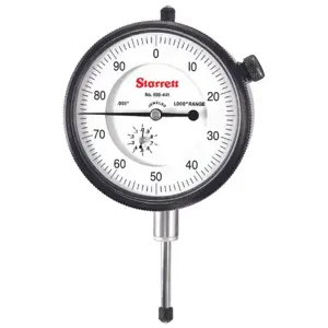 STARRETT 655-441J Dial Indicator, 1 Inch Range, .001 Inch Grad, Adg Group 3, 1 Inch Range, Agd 3 | CU4MYC 197P59