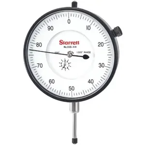 STARRETT 656-441J Dial Indicator - Lug Back, 0 Inch To 1 Inch Range, Continuous Reading, 0-100 Dial Reading | CU4NQM 26Z677