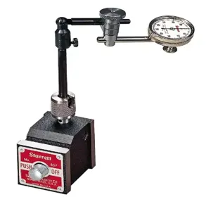 STARRETT 657C Back Plunger Dial Indicator & Mag Base Set, 0-0.2 Inch Range, Continuous Reading | CU4MXW 26Z921