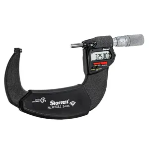 STARRETT 733.1XFLZ-4 Digital Outside Micrometer, 3 Inch to 4 Inch/76 to 101 mm Range | CN2QQB 733XFLZ-4 / 5TZX5