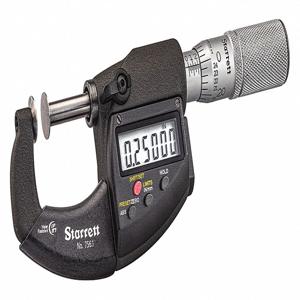 STARRETT 756.1FL-1 Digital Disc Type Micrometer, 0 Inch To 1 Inch Range, Ip67 | CH6MQP 60KC55