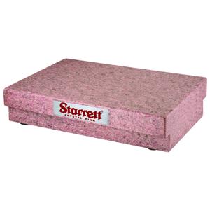 STARRETT 80635 Granite Surface Plate, Pink, Grade B, 18 x 24 x 4 Inch Size | AE9ZRB G-80635 / 6PCZ0