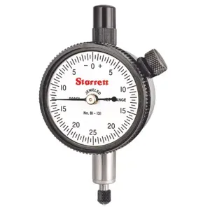 STARRETT 81-131J Indicator Dialch to 0.125 Inch Range, Balanced Reading, 0-25-0 Dial Reading, AGD 1 | CU4NPE 26Z704