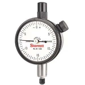 STARRETT 81-136J Indicator Dial, 0.075 Inch Range, Balanced Reading, 0-15-0 Dial Reading, AGD 1 | CU4NPC 26Z712