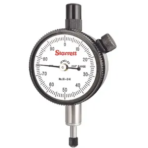 STARRETT 81-241J Dial Indicator, Continuous Dial, 0.25 Inch Range, 0-10 Dial Reading | AC4GYQ 2ZUH5 / 53428