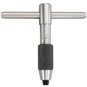 STARRETT 93B Tap Wrench, T, Sliding, 7/32 Inch Min. Tap Size, 7/16 Inch Max. Tap Size | CU4PCM 30C243